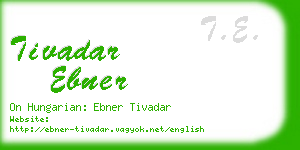 tivadar ebner business card